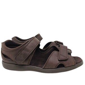 Cosyfeet BINGLEY Brown Sandals Size 13 Wide Fit Diabetic Comfort
